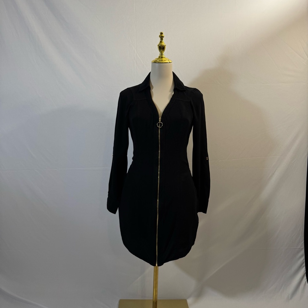 Guess Women’s Black Zip-Up Jacket Dress | XS | Like New